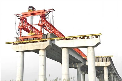Wyrzutnia belek do wznoszenia mostów
